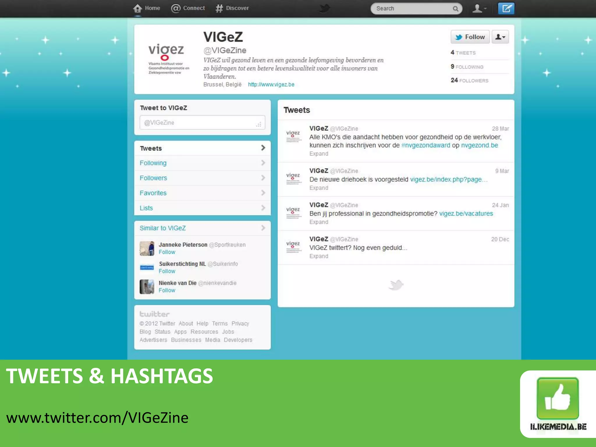 TWEETS & HASHTAGS
www.twitter.com/VIGeZine
 