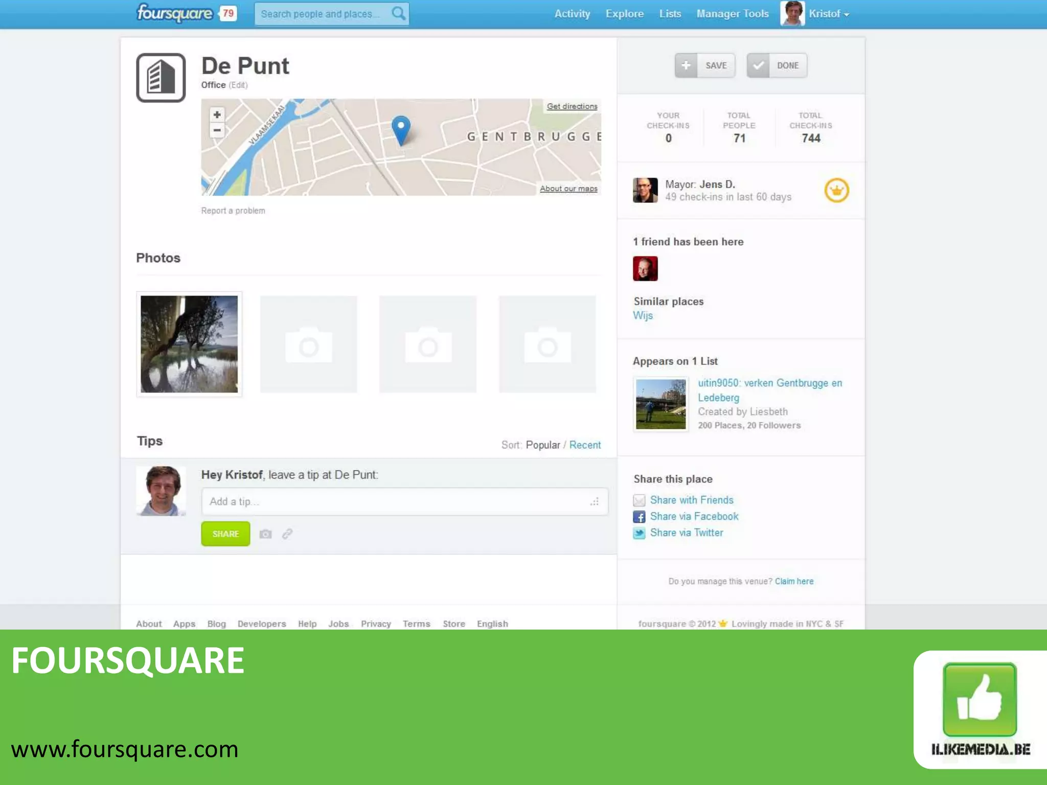 FOURSQUARE

www.foursquare.com
 