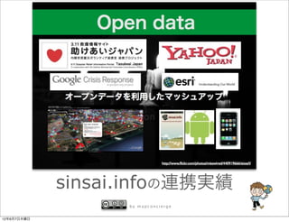 sinsai.infoの連携実績
                   by mapconcierge


12年6月7日木曜日
 