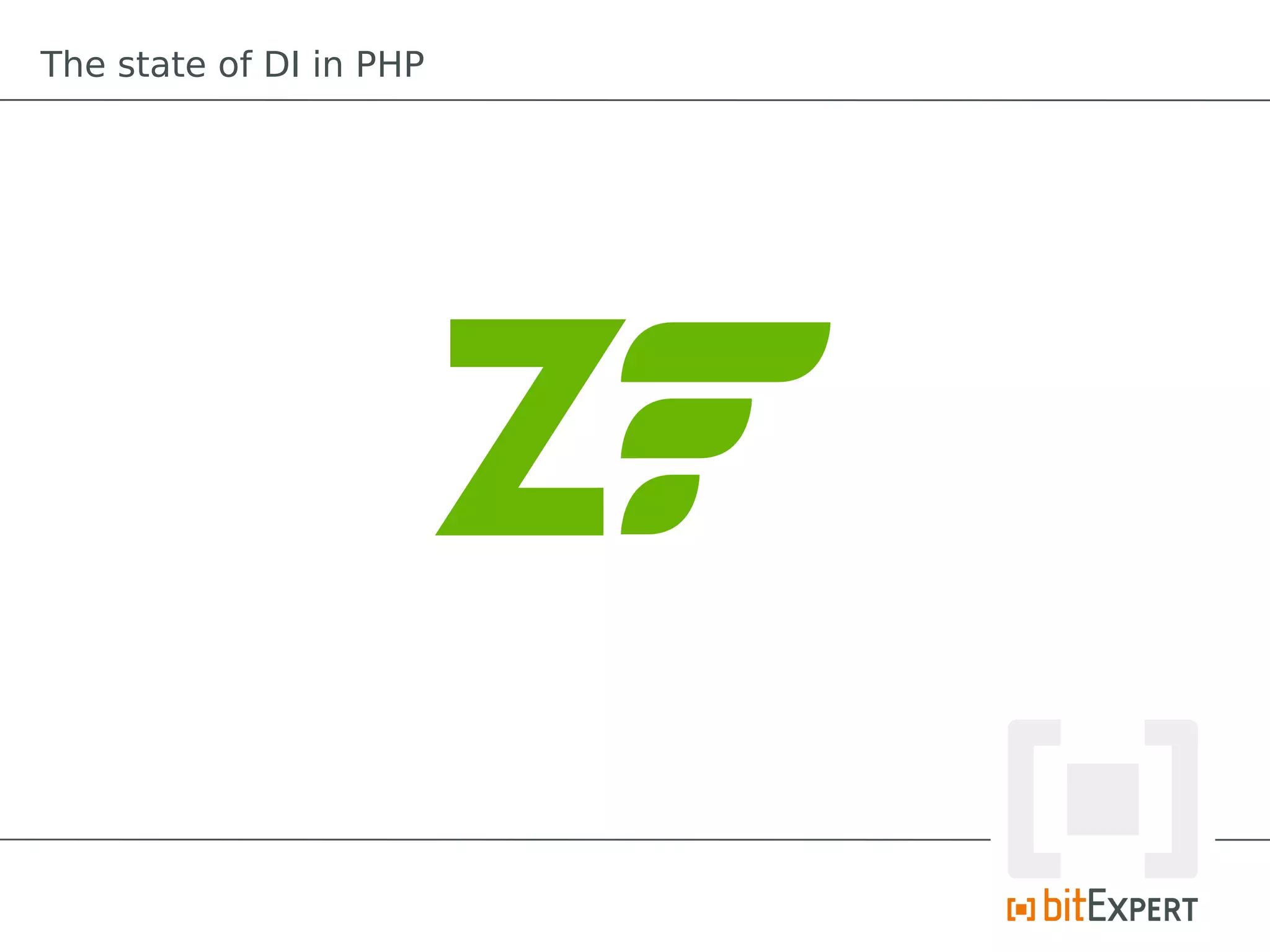 The state of DI in PHP
 