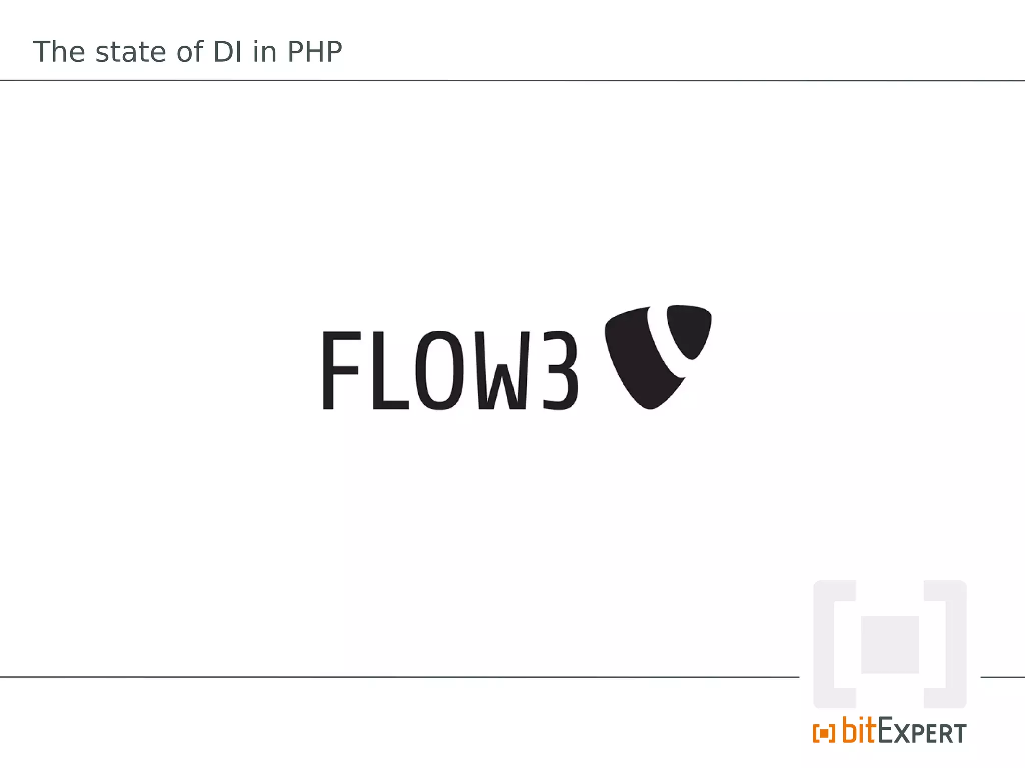 The state of DI in PHP
 