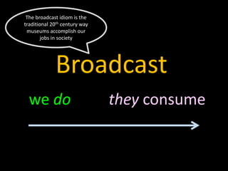 The broadcast model gave
                       us great things in the 20th
                               century…




  ...