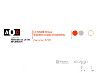 El model català
d’administració electrònica

Consorci AOC




                              1
 