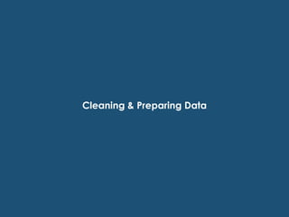 Cleaning & Preparing Data
 