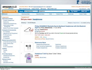 Dr Max L. Wilson    http://cs.nott.ac.uk/~mlw/
Monday, 2 July 12
 