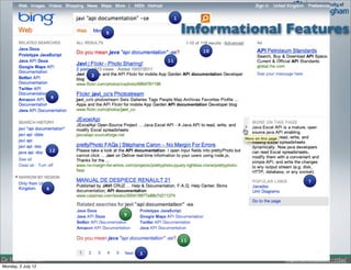 1

                                5                Informational Features
                                                      10
                                            11

                            2



                        9




                    12




                                                                       7
                    6




                                    9




                                                 11

                                        3
Dr Max L. Wilson                                              http://cs.nott.ac.uk/~mlw/
Monday, 2 July 12
 