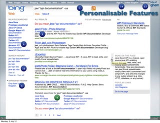 14               13
                                    1

                                    Personalisable Features


                            2



                        9




                    12




                    6




                                9




Dr Max L. Wilson                                    http://cs.nott.ac.uk/~mlw/
Monday, 2 July 12
 