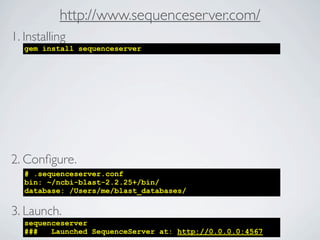 http://www.sequenceserver.com/
1. Installing
   gem install sequenceserver




2. Conﬁgure.
   # .sequenceserver.conf
   bin: ~/ncbi-blast-2.2.25+/bin/
   database: /Users/me/blast_databases/

3. Launch.
   sequenceserver
   ###   Launched SequenceServer at: http://0.0.0.0:4567
 
