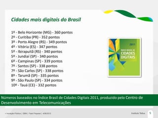 + Inovação Pública: Uso de aplicativos nos muncípios brasileiros.