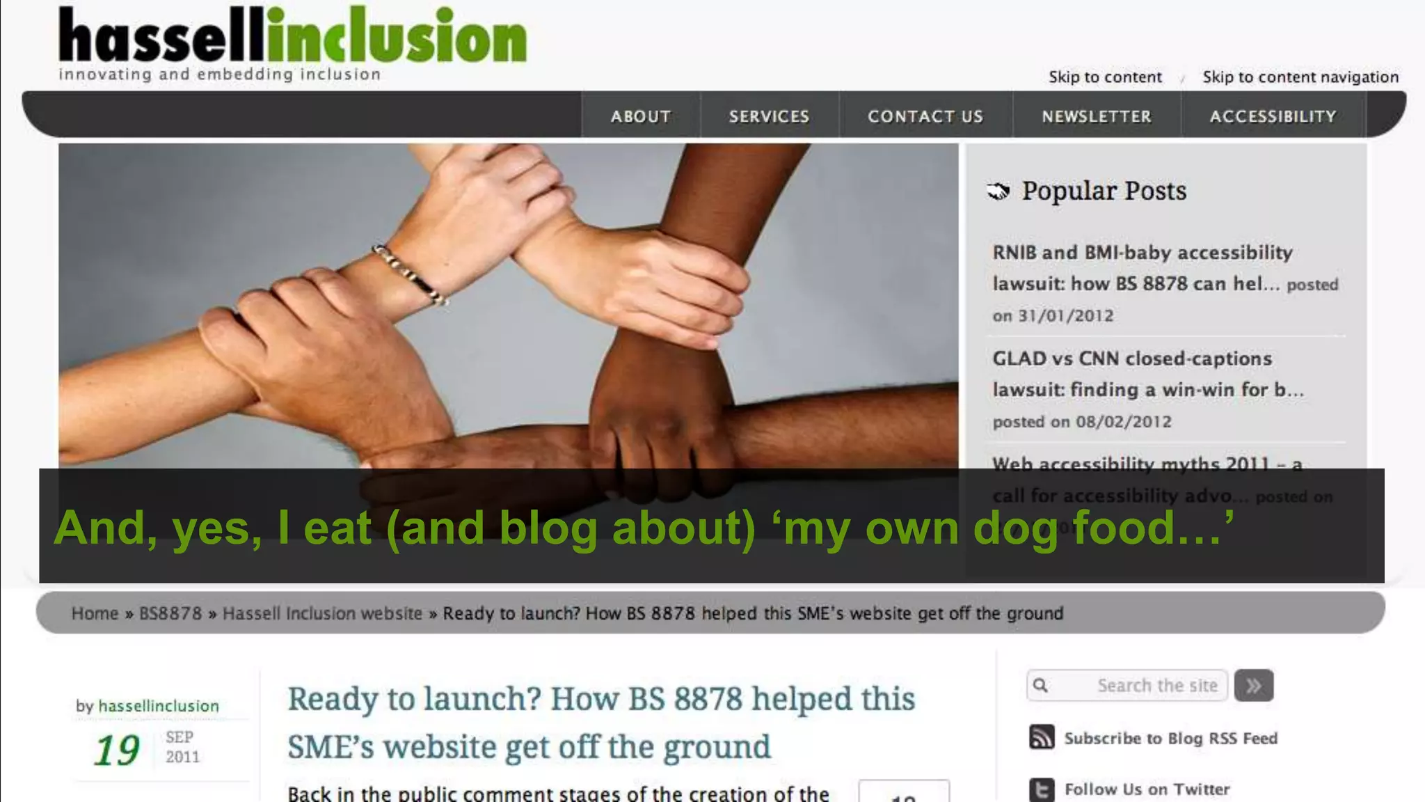 And, yes, I eat (and blog about) ‘my own dog food…’




                                            ©
 