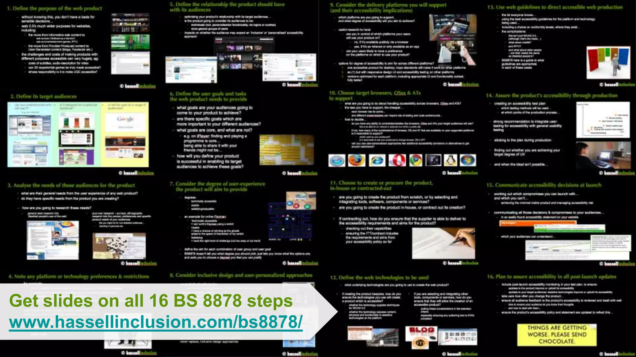 Get slides on all 16 BS 8878 steps
www.hassellinclusion.com/bs8878/
                                     ©
 