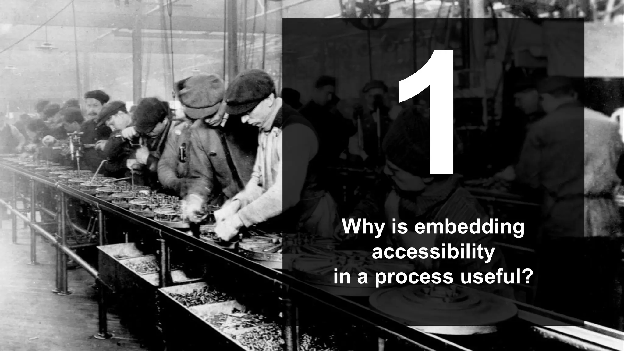 1
 Why is embedding
     accessibility
in a process useful?

              ©
 