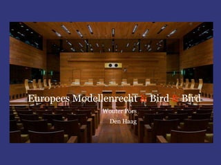 Europees Modellenrecht & Bird & Bird
               Wouter Pors
                 Den Haag
 