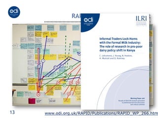 RAPID Outcome Assessment




13   www.odi.org.uk/RAPID/Publications/RAPID_WP_266.htm
 