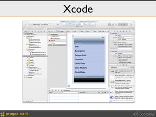 Xcode




        iOS Bootcamp
 