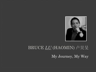 BRUCE LU (HAOMIN) 卢昊旻
        My Journey, My Way
 