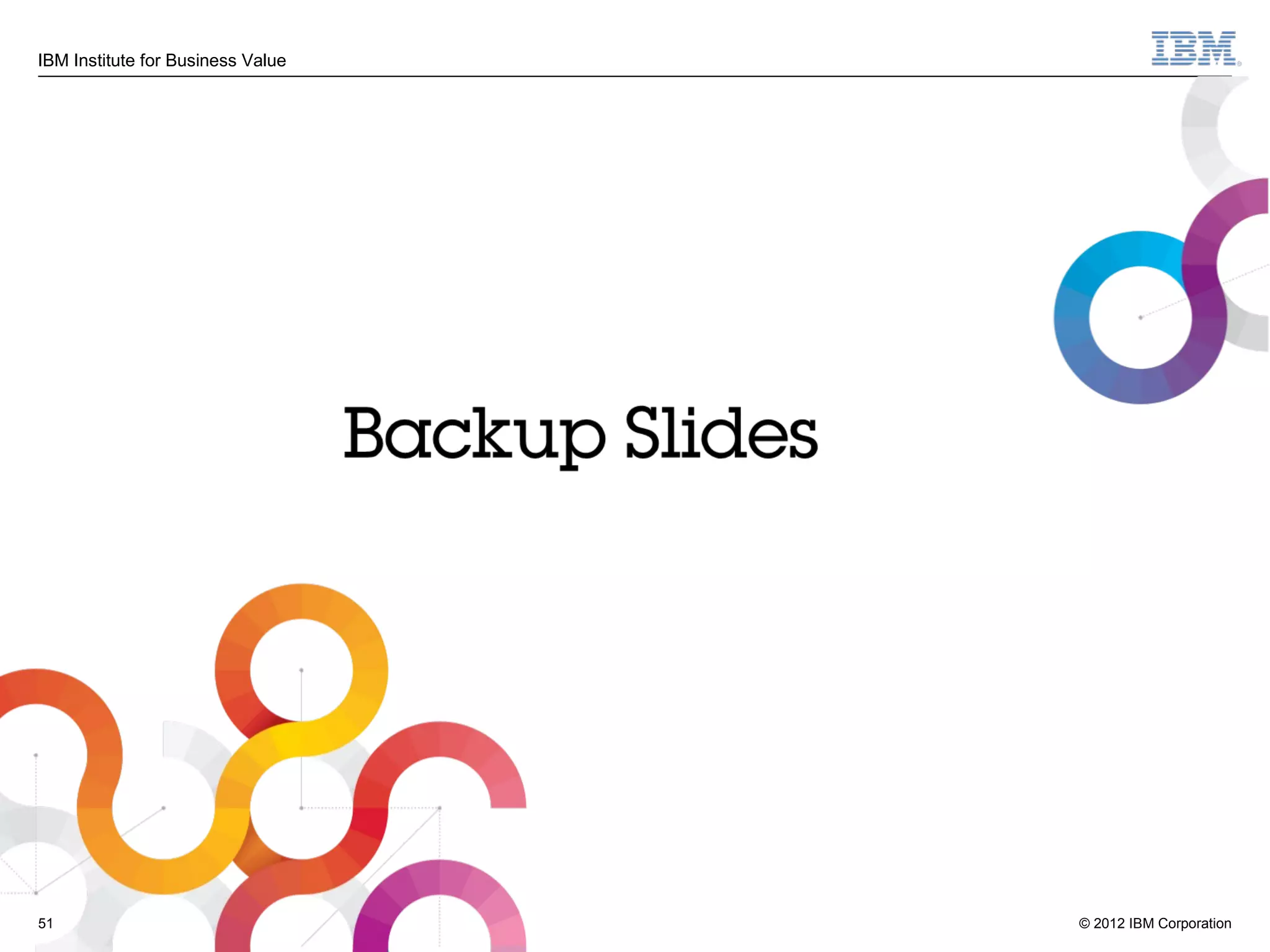 IBM Institute for Business Value




51                                 © 2012 IBM Corporation
 