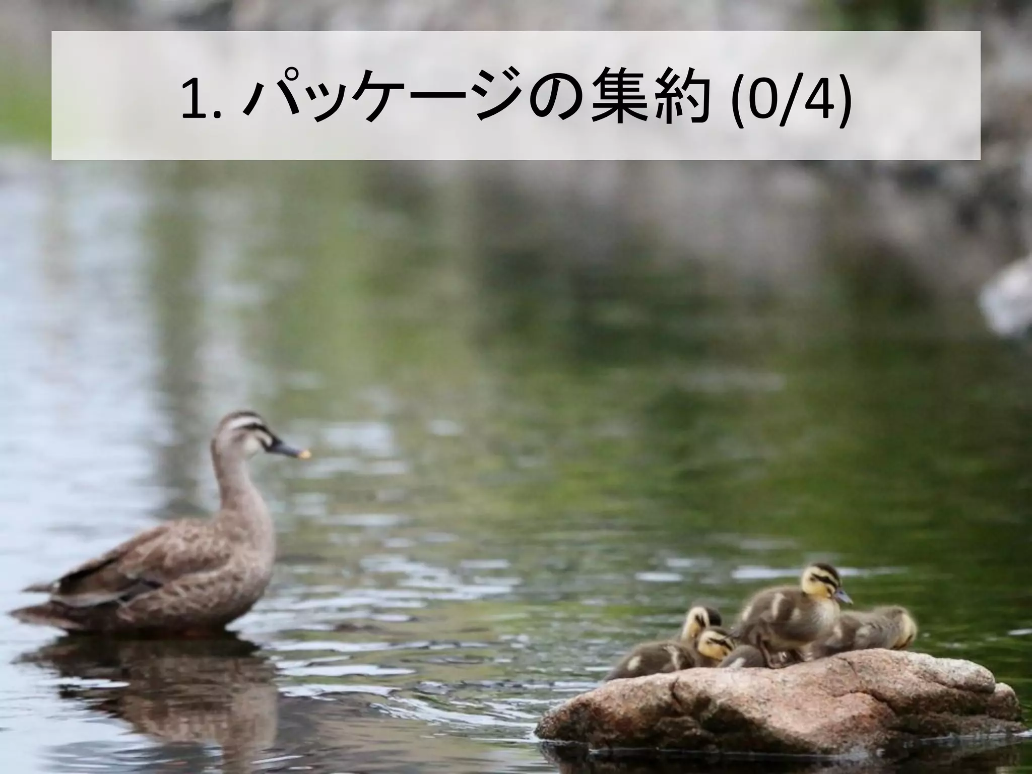 1. パッケージの集約 (0/4)
 