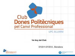 1er Any del Club


       07/2011-07/2012 , Barcelona
 