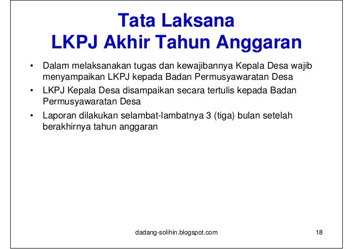 Mekanisme Penyusunan Lkpj Pemerintahan Desa Mekanisme Penyusunan Lkpj Pemerintahan Desa