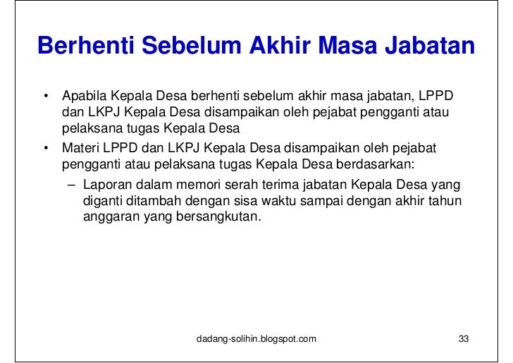 Mekanisme Penyusunan Lkpj Pemerintahan Desa