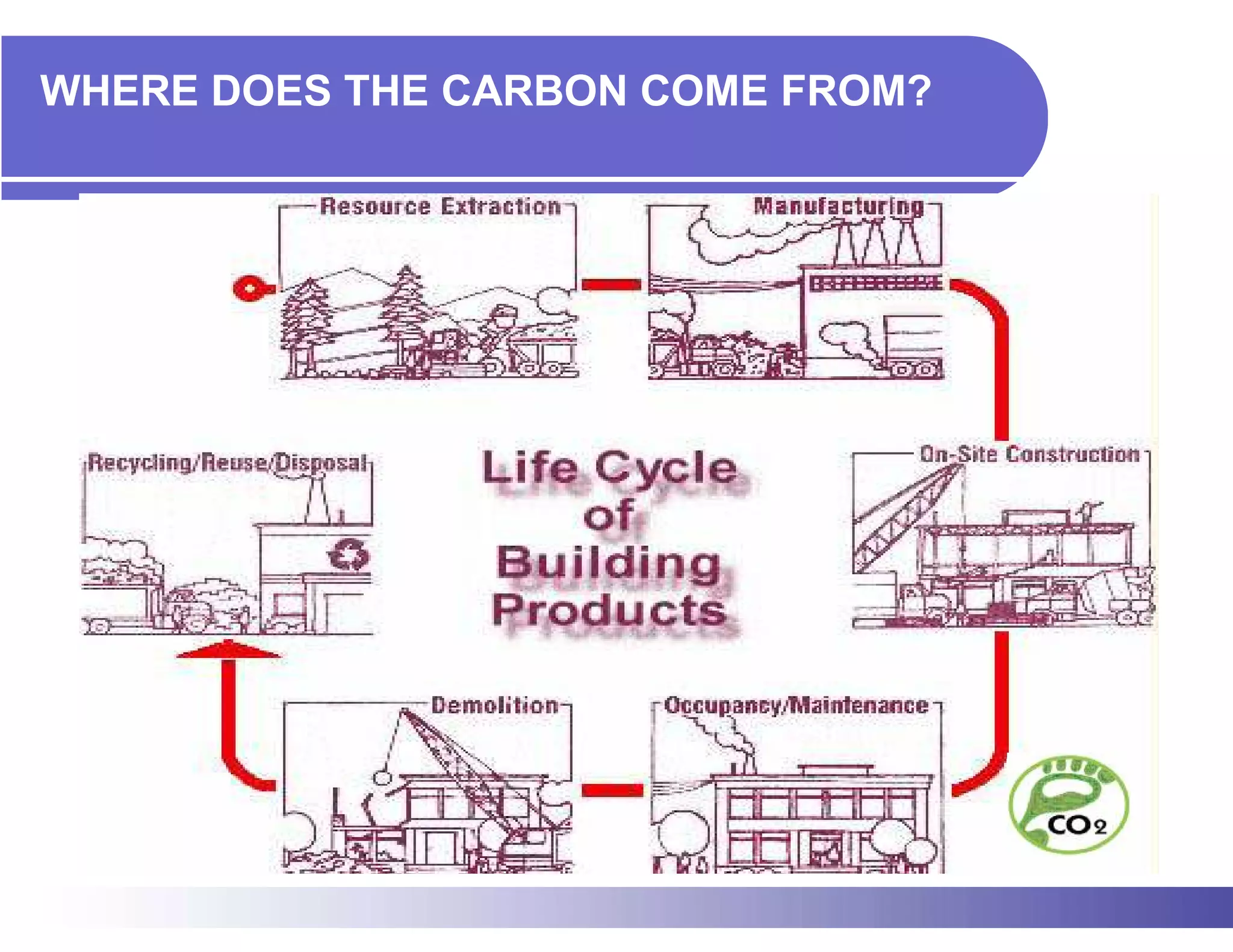 WHERE DOES THE CARBON COME FROM?
 