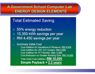 A Government School Computer Lab
   : ENERGY DESIGN ELEMENTS
 