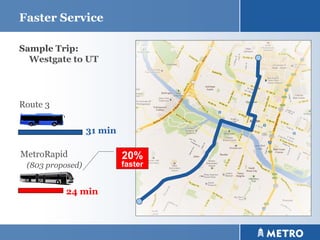 Service Levels


 Faster, more frequent service translates to increased
  passenger capacity on two of the busiest travel...