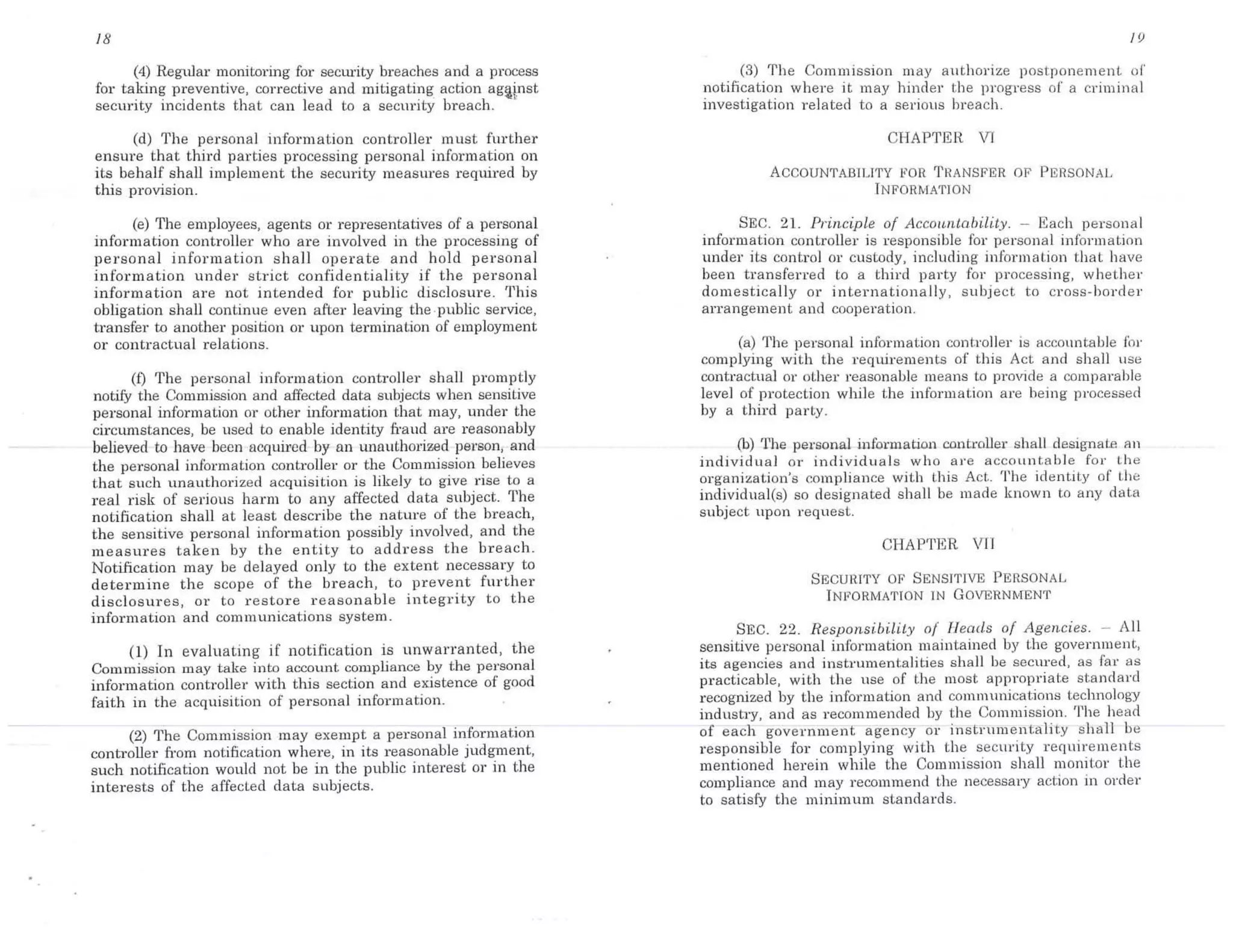 Philippine Republic Act No. 10173 Data Privacy Act of 2012