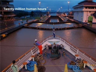 41



Twenty million human hours




                             http://www.flickr.com/photos/ableman/2171326385/
 