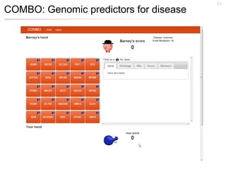 51
COMBO: Genomic predictors for disease
 