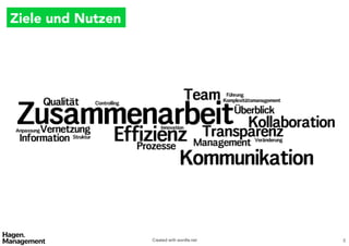 Ziele und Nutzen




                    Created with wordle.net   8
 