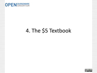 1. Education is Sharing
• Teachers Share With Students
• Students Share With Teachers
• Knowledge is Magical:
  – Can be given without being given away
• Educational Sharing also means adapting or
  editing
  – but copyright forbids this
 