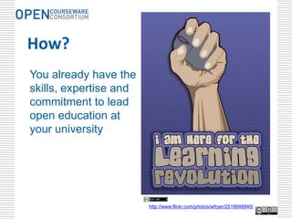 >1.5 million printed self declarations of learning from
                           successful completion of open courses


 Through open courses they are reaching a population they don’t normally serve
 >40% have no education or training beyond secondary school


                                   Income range %

  Gender %




>8.500 enrollments in formal courses
                                             77% up to US$ 1250,00
 