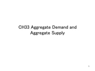 1
CH33 Aggregate Demand and
Aggregate Supply	
 