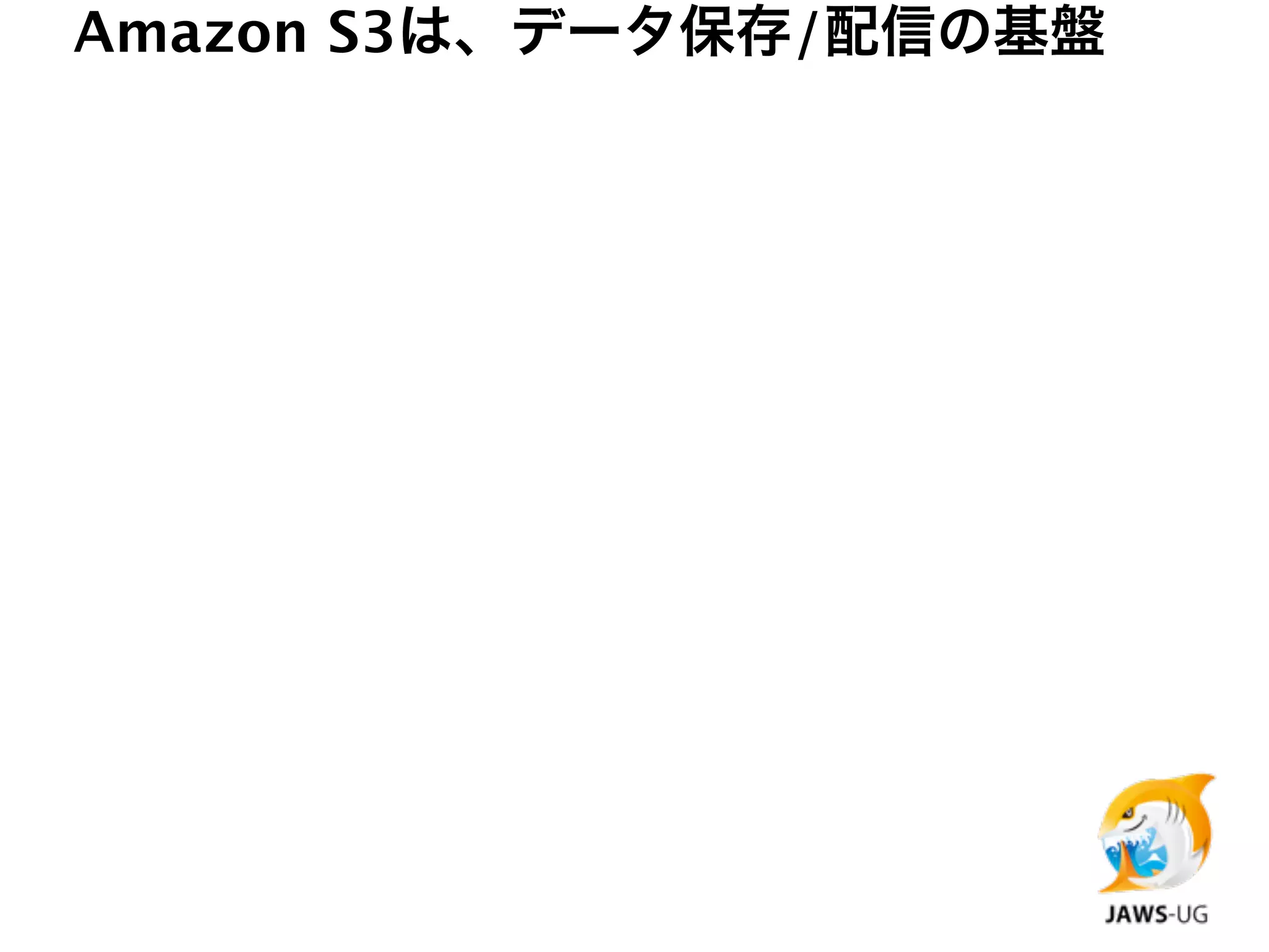 Amazon S3は、データ保存/配信の基盤
 