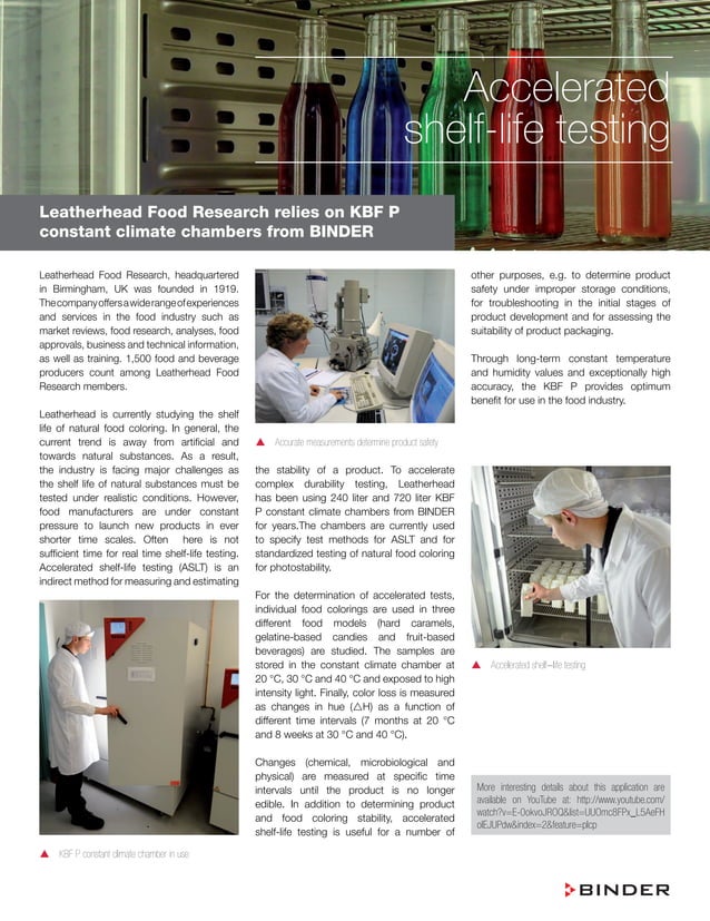 Accelerated Shelf Life Testing