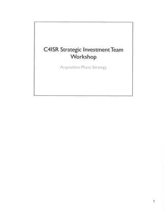 20120905 C4ISR Strategic Investment Team Workshop