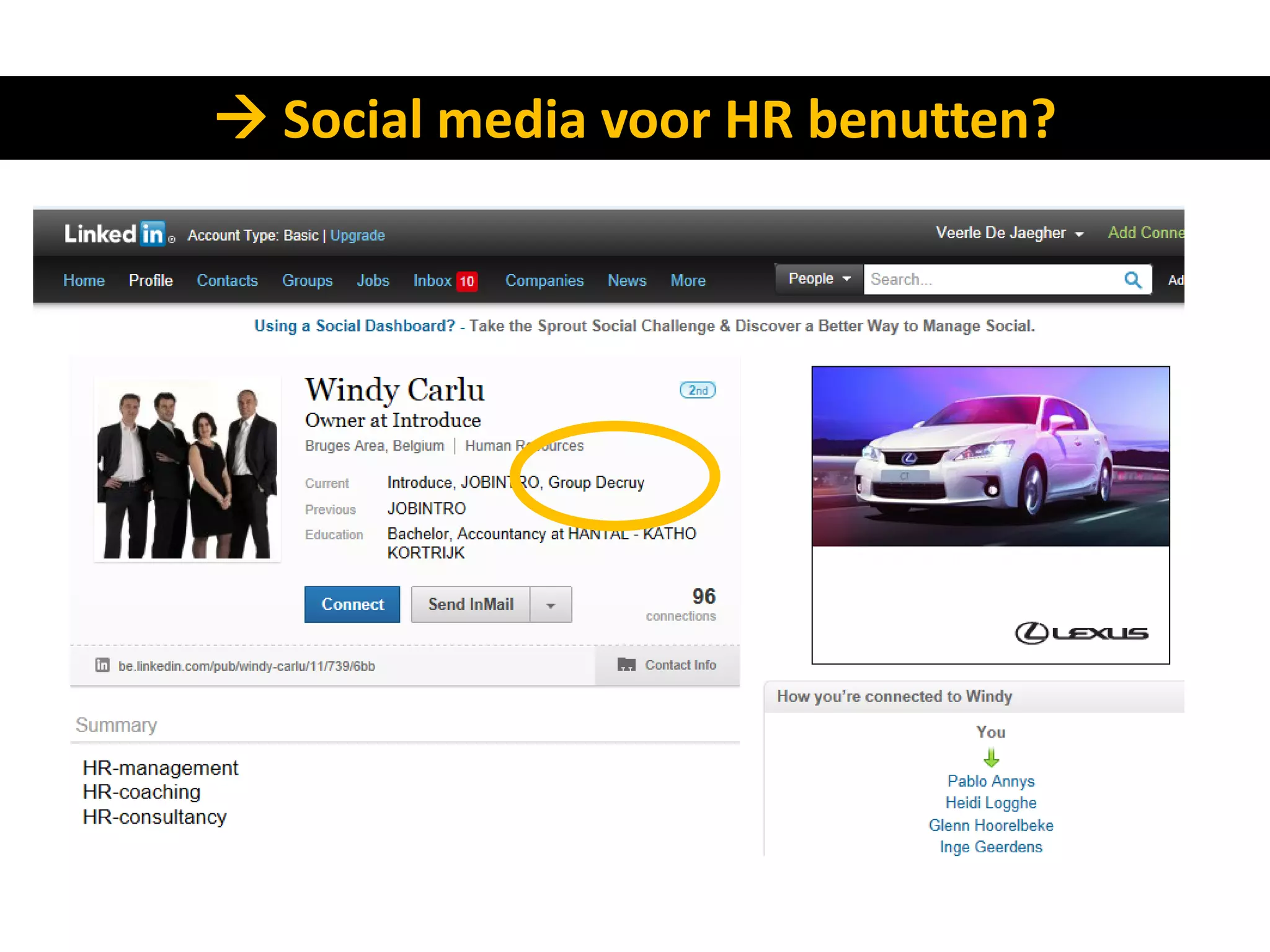  Social media voor HR benutten?
 
