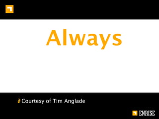 Always
            Be
            Caching
∂ Courtesy of Tim Anglade
 