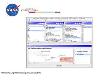 http://www.w3.org/2001/sw/sweo/public/UseCases/Nasa/
 