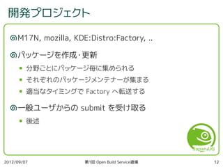 第1回 Open Build Service 道場