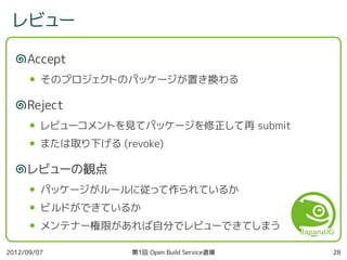 第1回 Open Build Service 道場