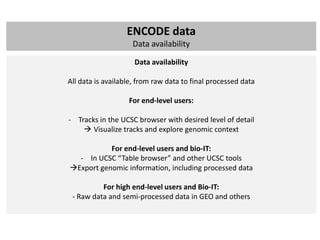 ENCODE project: brief summary of main findings | PPTX