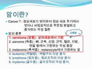 20120924서강대발표 암의 이해 | PPTX