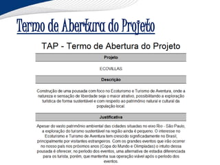 Termo de Abertura do Projeto
 