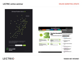 LECTRIC online seminar   ONLINE MARKETING UPDATE
 