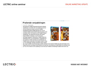 LECTRIC online seminar   ONLINE MARKETING UPDATE
 