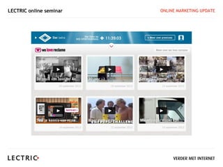 LECTRIC online seminar   ONLINE MARKETING UPDATE
 