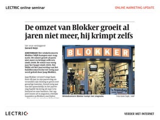 LECTRIC online seminar   ONLINE MARKETING UPDATE
 